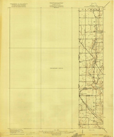 United States Geological Survey College Corner, OH-IN (1918, 62500-Scale) digital map