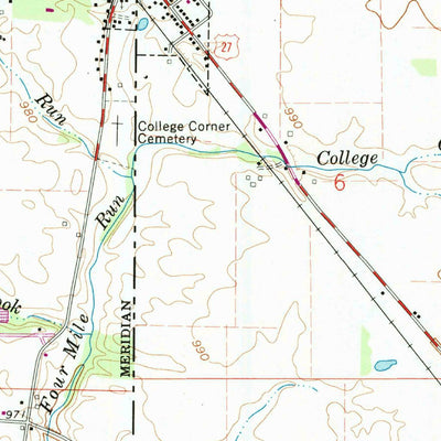 United States Geological Survey College Corner, OH-IN (1960, 24000-Scale) digital map