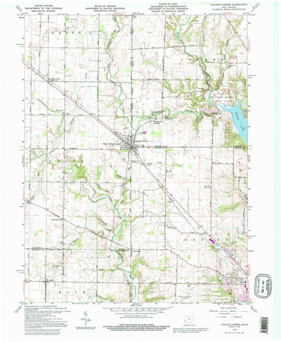United States Geological Survey College Corner, OH-IN (1992, 24000-Scale) digital map