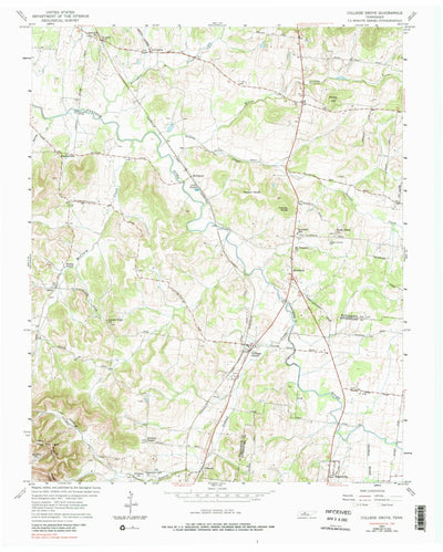 United States Geological Survey College Grove, TN (1957, 24000-Scale) digital map