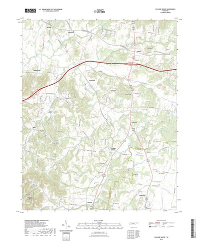 United States Geological Survey College Grove, TN (2022, 24000-Scale) digital map