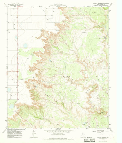 United States Geological Survey Collett Springs, TX (1966, 24000-Scale) digital map