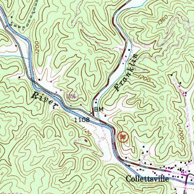 United States Geological Survey Collettsville, NC (1993, 24000-Scale) digital map