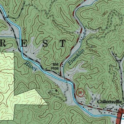 United States Geological Survey Collettsville, NC (1994, 24000-Scale) digital map