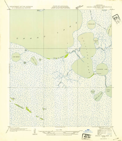 United States Geological Survey Collicon Lake, LA (1954, 31680-Scale) digital map