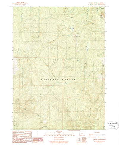 United States Geological Survey Collier Butte, OR (1989, 24000-Scale) digital map
