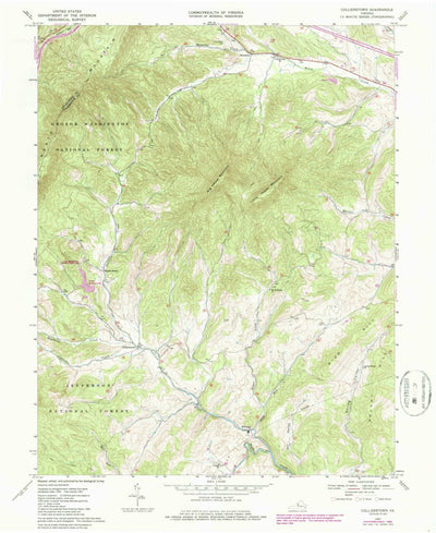United States Geological Survey Collierstown, VA (1967, 24000-Scale) digital map