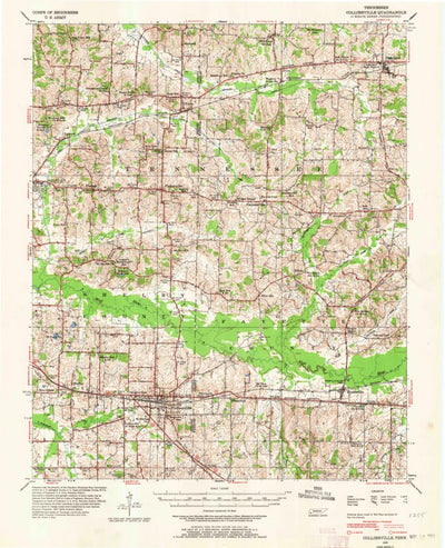 United States Geological Survey Collierville, TN (1943, 62500-Scale) digital map