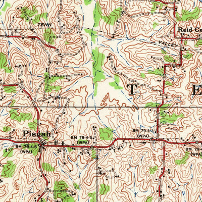 United States Geological Survey Collierville, TN (1943, 62500-Scale) digital map