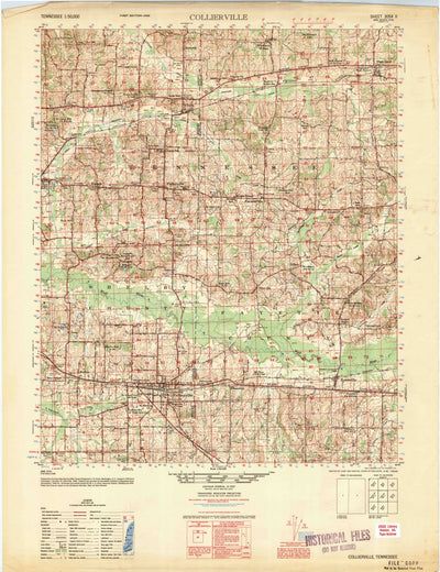 United States Geological Survey Collierville, TN (1953, 50000-Scale) digital map