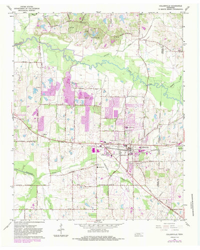 United States Geological Survey Collierville, TN (1965, 24000-Scale) digital map