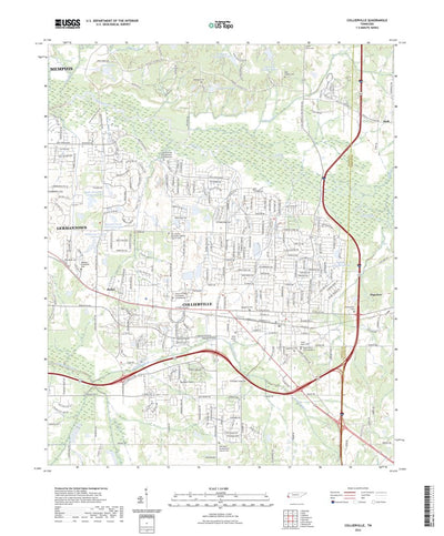 United States Geological Survey Collierville, TN (2022, 24000-Scale) digital map