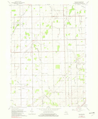 United States Geological Survey Colling, MI (1963, 24000-Scale) digital map