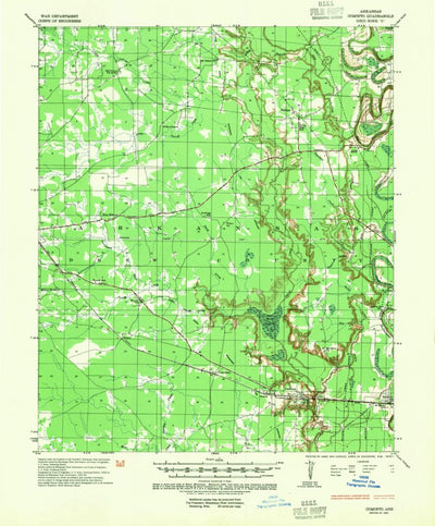 United States Geological Survey Collins, AR (1935, 62500-Scale) digital map
