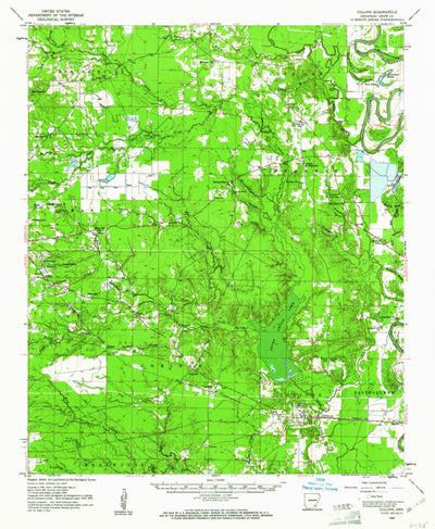 United States Geological Survey Collins, AR (1960, 62500-Scale) digital map