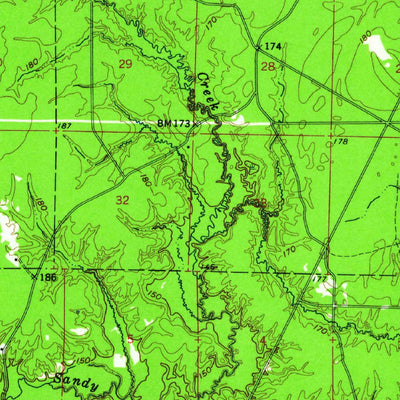United States Geological Survey Collins, AR (1960, 62500-Scale) digital map