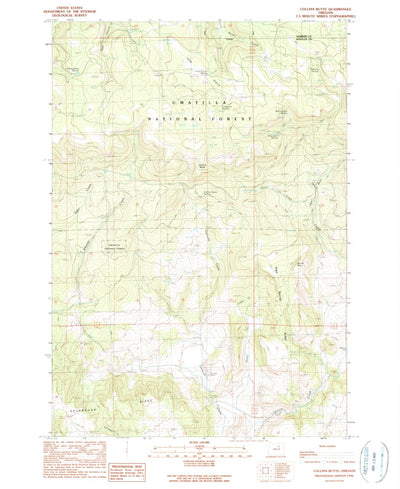 United States Geological Survey Collins Butte, OR (1990, 24000-Scale) digital map