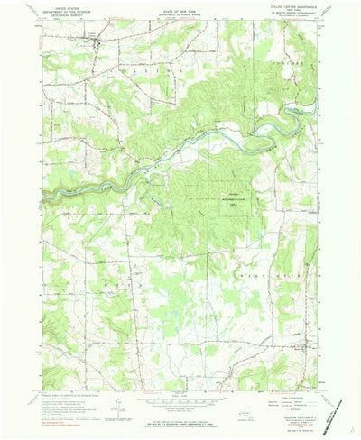 United States Geological Survey Collins Center, NY (1963, 24000-Scale) digital map