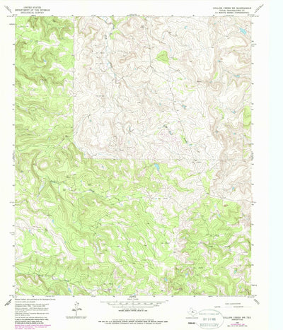 United States Geological Survey Collins Creek SW, TX (1965, 24000-Scale) digital map
