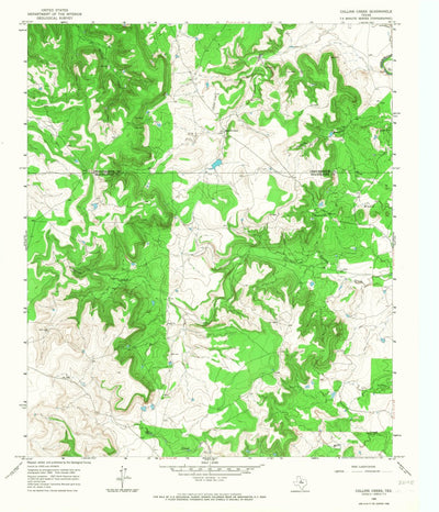 United States Geological Survey Collins Creek, TX (1965, 24000-Scale) digital map