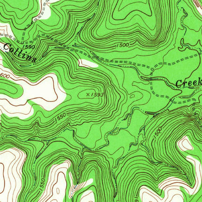 United States Geological Survey Collins Creek, TX (1965, 24000-Scale) digital map