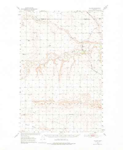 United States Geological Survey Collins, MT (1950, 62500-Scale) digital map