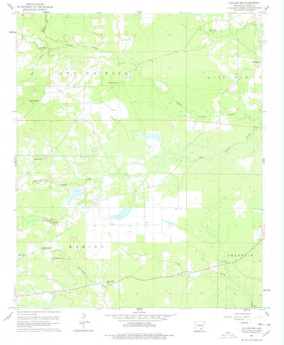 United States Geological Survey Collins NW, AR (1960, 24000-Scale) digital map