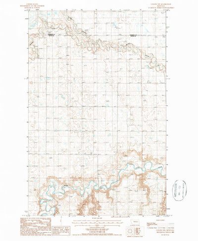 United States Geological Survey Collins NW, MT (1987, 24000-Scale) digital map