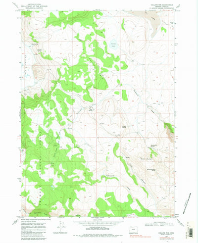 United States Geological Survey Collins Rim, OR (1968, 24000-Scale) digital map