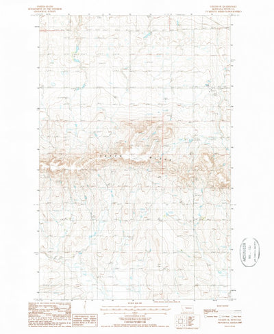 United States Geological Survey Collins SE, MT (1987, 24000-Scale) digital map