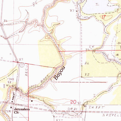 United States Geological Survey Collinston East, LA (1982, 24000-Scale) digital map