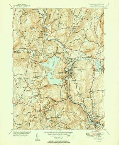 United States Geological Survey Collinsville, CT (1951, 31680-Scale) digital map