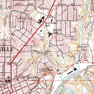 United States Geological Survey Collinsville, IL (1991, 24000-Scale) digital map