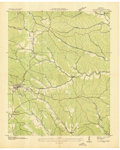 United States Geological Survey Collinwood, TN (1936, 24000-Scale) digital map