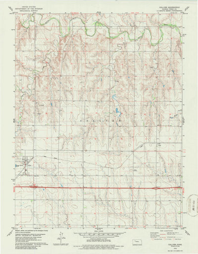 United States Geological Survey Collyer, KS (1979, 24000-Scale) digital map