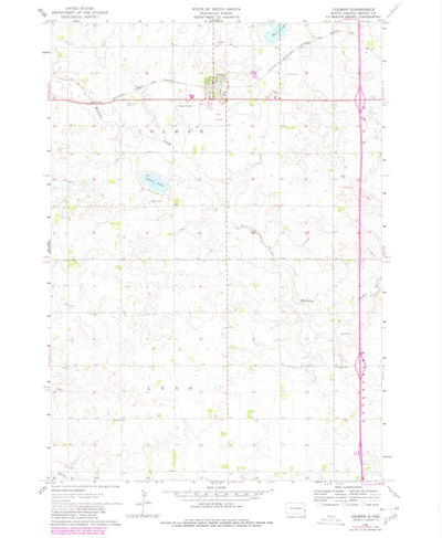 United States Geological Survey Colman, SD (1963, 24000-Scale) digital map