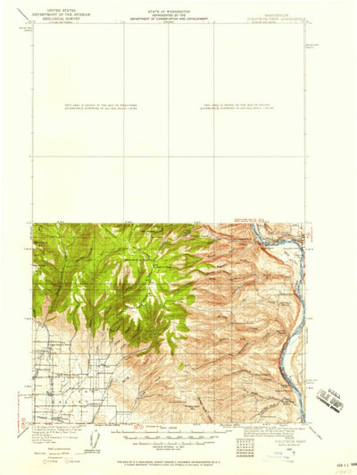 United States Geological Survey Colockum Pass, WA (1920, 125000-Scale) digital map