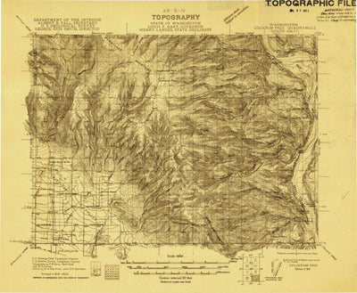 United States Geological Survey Colockum Pass, WA (1921, 96000-Scale) digital map