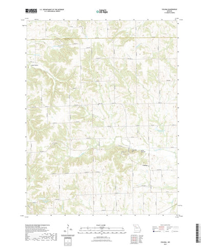 United States Geological Survey Coloma, MO (2021, 24000-Scale) digital map