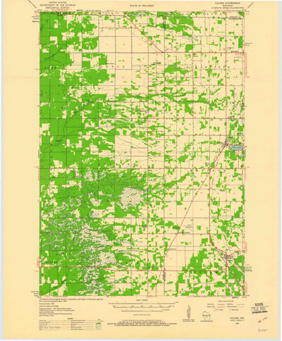 United States Geological Survey Coloma, WI (1958, 48000-Scale) digital map