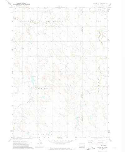 United States Geological Survey Colome SE, SD (1971, 24000-Scale) digital map