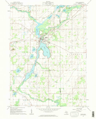 United States Geological Survey Colon, MI (1961, 24000-Scale) digital map