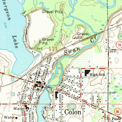 United States Geological Survey Colon, MI (1961, 24000-Scale) digital map
