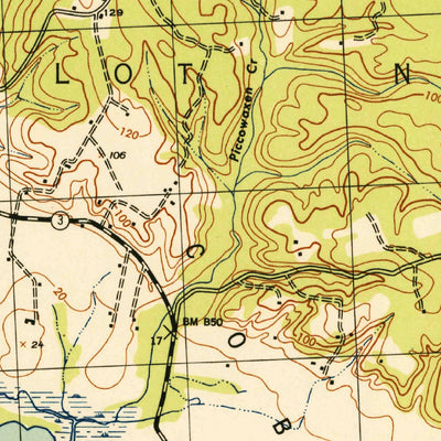 United States Geological Survey Colonial Beach North, VA-MD (1943, 31680-Scale) digital map