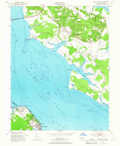 United States Geological Survey Colonial Beach North, VA-MD (1953, 24000-Scale) digital map