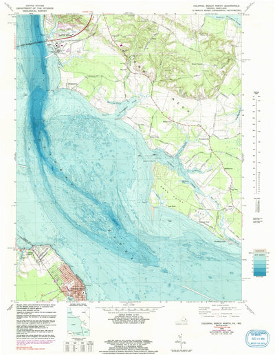 United States Geological Survey Colonial Beach North, VA-MD (1968, 24000-Scale) digital map
