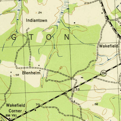 United States Geological Survey Colonial Beach South, VA-MD (1943, 31680-Scale) digital map