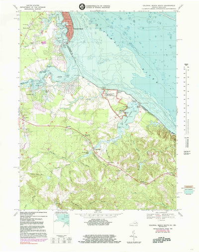United States Geological Survey Colonial Beach South, VA-MD (1968, 24000-Scale) digital map