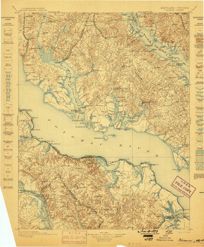 United States Geological Survey Colonial, VA-MD (1898, 125000-Scale) digital map