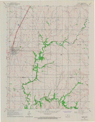 United States Geological Survey Colony, KS (1966, 24000-Scale) digital map